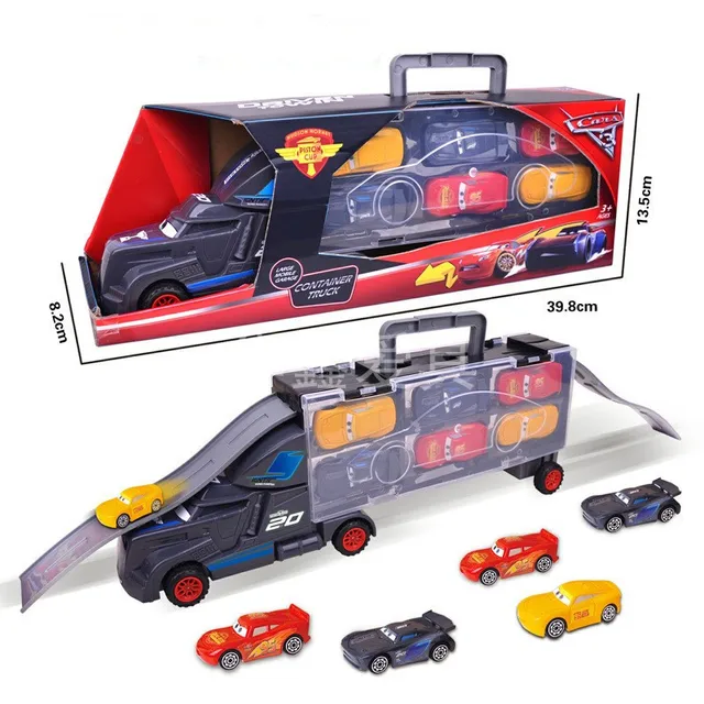 Disney Pixar Cars 3 McQueen Jackson Storm Truck With 6 Small Cars155