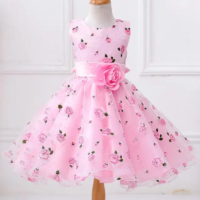 Kids Frock S Flower Dress Formal Fl Print Party Ball Gown Kids Frock S Flower Dress Formal Fl Print Party Ball Gown Prom Princess Bridesmaid Wedding