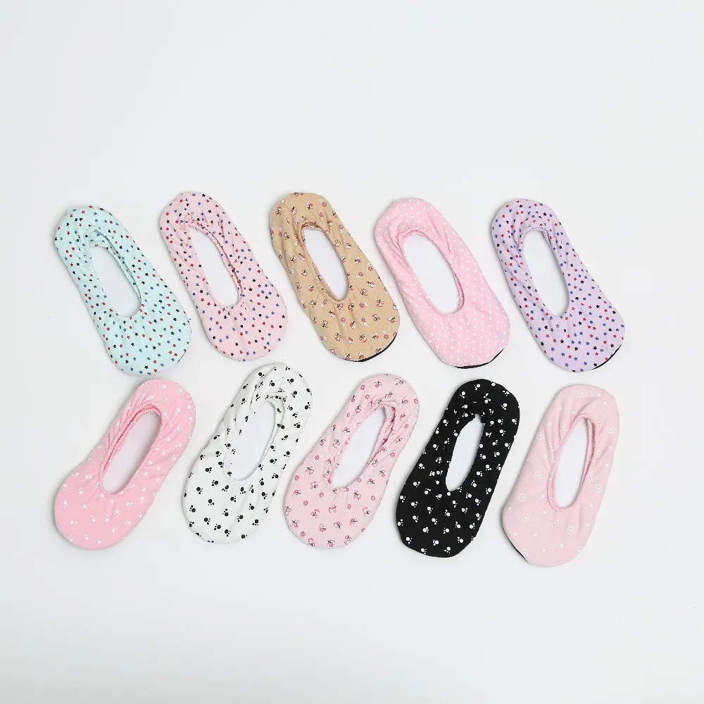 

YEAMOLLY/летние модные женские хлопковые цветные мягкие домашние носки-тапочки в полоску детские Нескользящие короткие тапочки с милым принтом