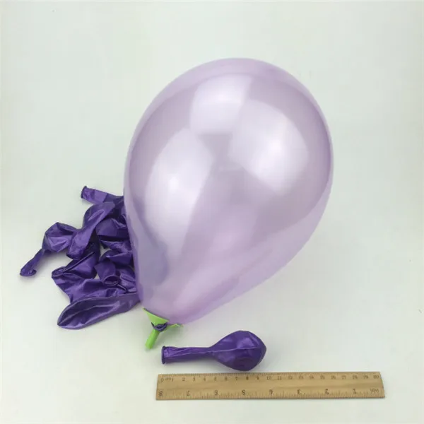 10pcs/lot 10inch 1.5g Black Pearl Latex Balloons Birthday Air Balls Inflatable Wedding Party Decoration Supplies Kids Toy globos - Цвет: Light purple