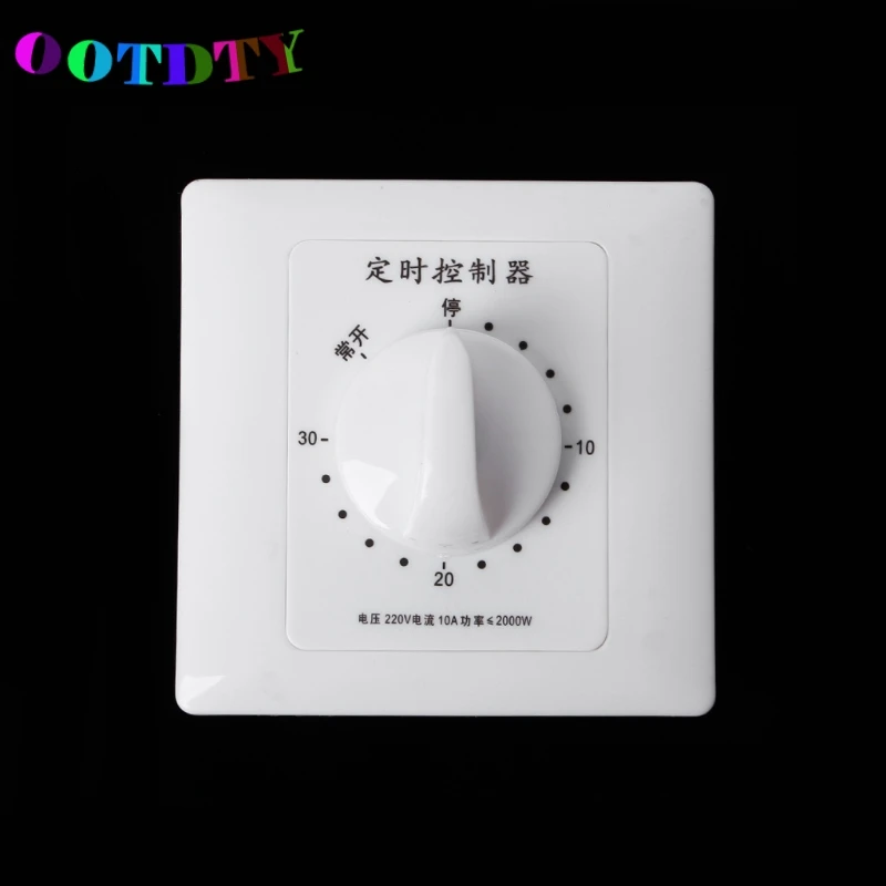 

OOTDTY OOTDTY AC 220V Timer Switch Control Pump Mechanical Countdown Control Interruptor 30/60/120 Minutes