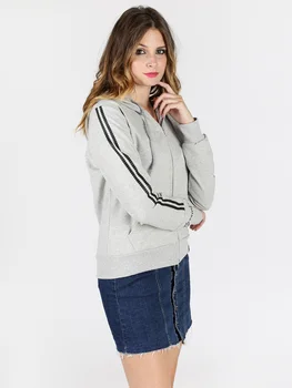 

Sports sweatshirt hooded zipper-black