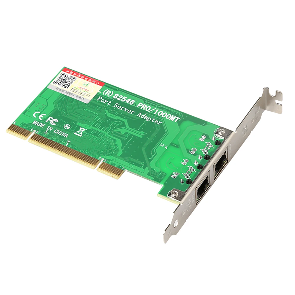 DIEWU 82546 S сетевая карта адаптер с процессором Intel два порта 8492MT гигабитный Ethernet PCI