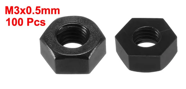 uxcell M5 Female Thread Nylon Hexagon Hex Nut Fastener Off-White 100PCS