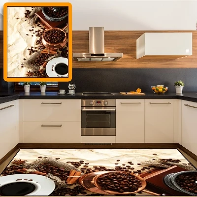 Else Turkish Coffee Pot Coffee Beans 3d Print Non Slip Microfiber Kitchen Modern Decorative Washable Area Rug Mat Else Turkish Coffee Pot Coffee Beans 3d Print Non Slip Microfiber Kitchen Modern Decorative Washable Area Rug Mat
