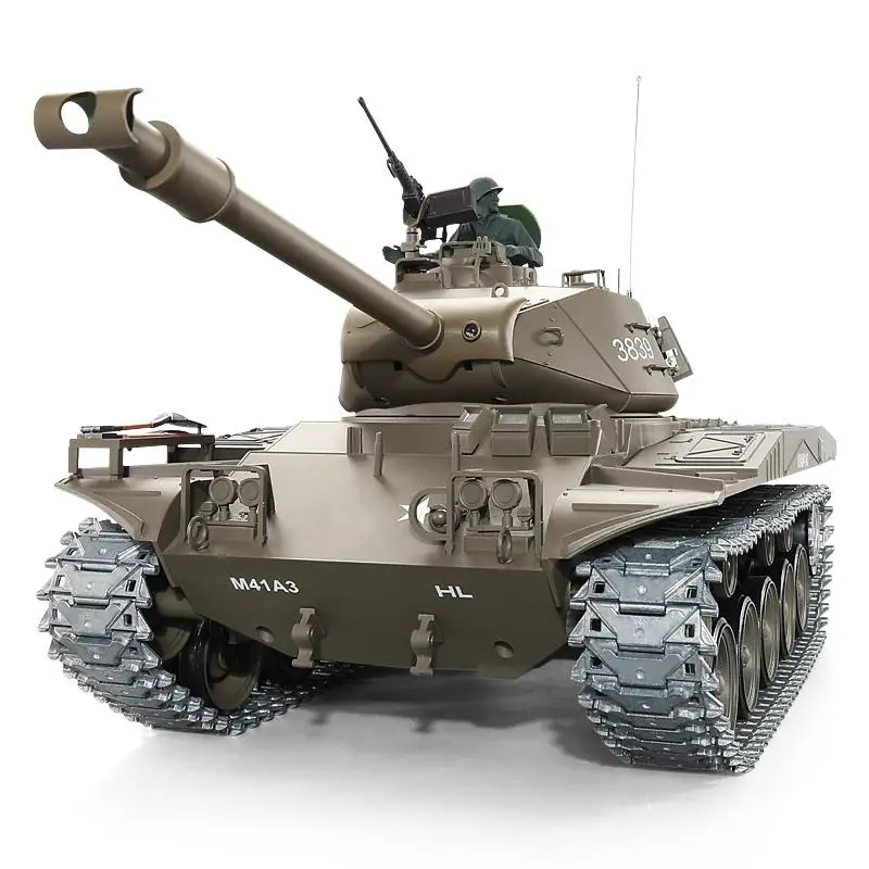 Большой 1 / 16 3839 2 4 г Wacker BulldogRadio RC боевой танк США M41A3 для детей с дистанционным