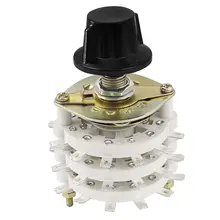 Kct-3X11 3 Pole 11 Position Ceramic Band Channel Rotary Switch Selector W Knob ac09 01j rotary switches band switch cnc panel knob switch