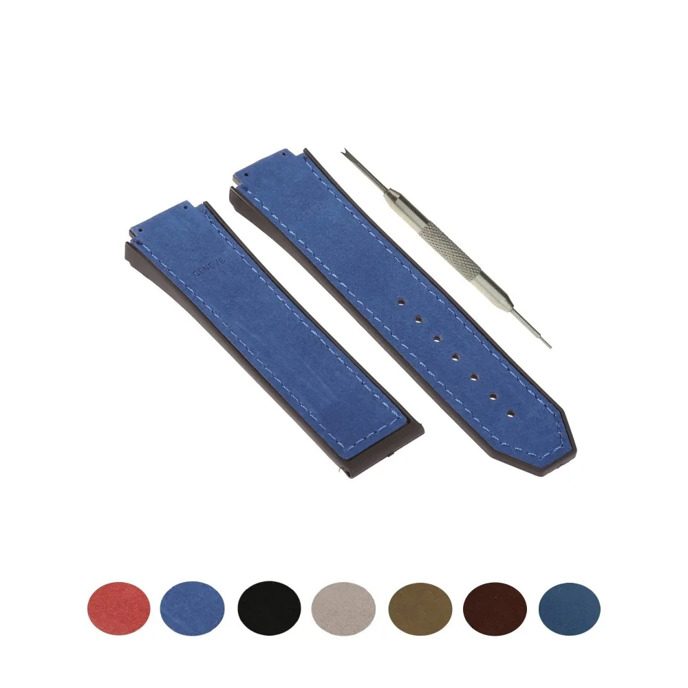 

MDNEN 17x26mm Watch Band Strap Fits For Hublot Big Bang Matte Calf Leather - Free Spring Bar Tool