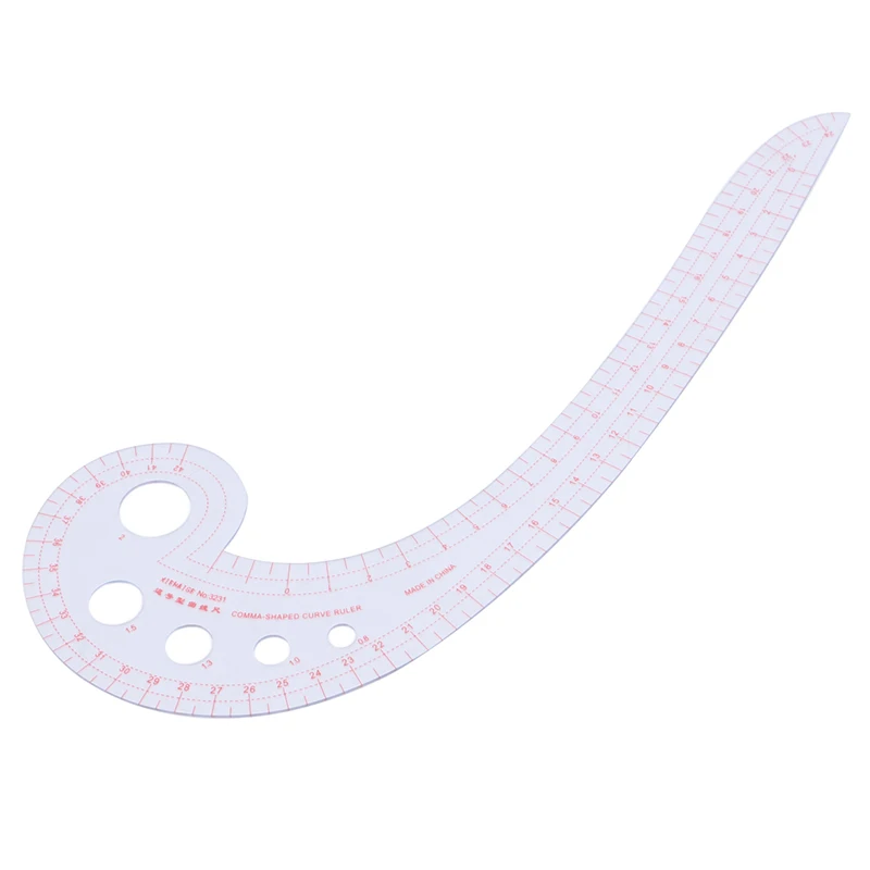 

Sewing Ruler Comma Shaped French Curve Plastic Tailor Drawing Craft Tool