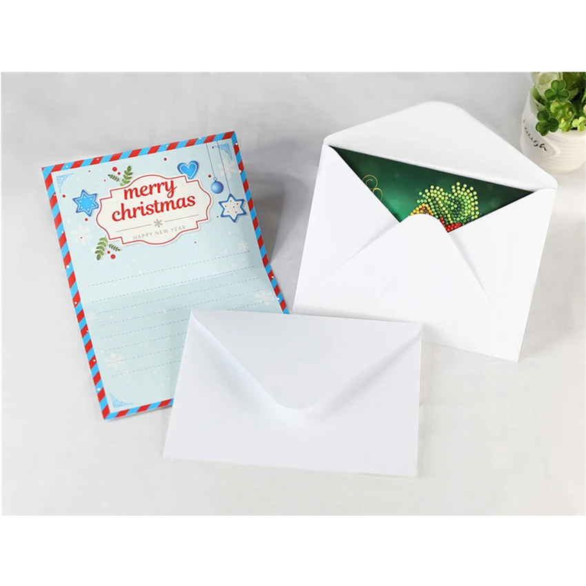 price reduction  Hot Sale 8Pcs/Pack Handmade Christmas Card Diy Bead On Cards Kids Crafts Making Greeting Paper Toys