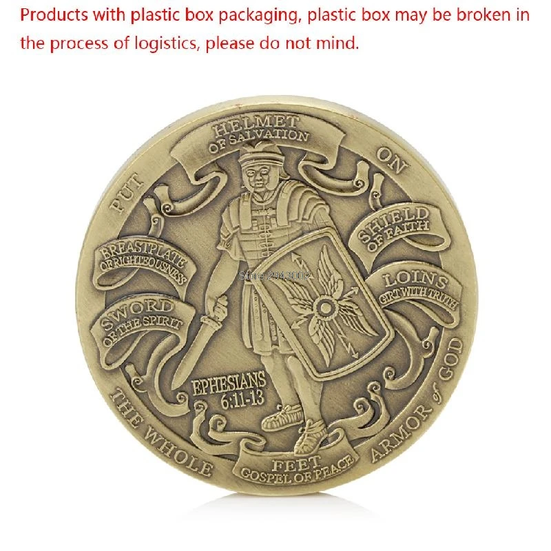 

Helmet of Salvation Put on The Whole Armor of God Commemorative Coin Collectible