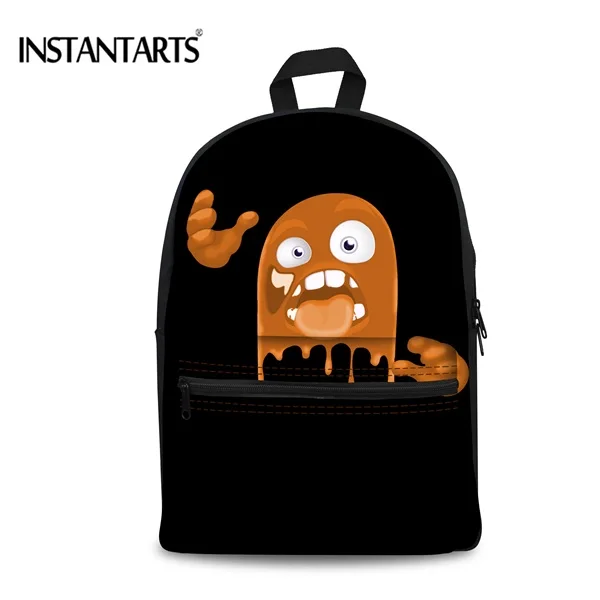 CC1845J Instantarts Хэллоуин печати холст Рюкзаки для подростков Обувь для девочек головоломки конфеты плед Daypacks мода путешествия ноутбук Сумки на плечо - Цвет: CC1845J