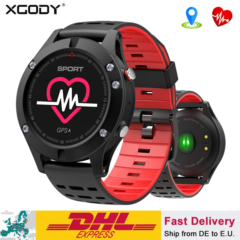 

XGODY F5 Sport Smart Watch Heart Rate Monitor Outdoor Bluetooth GPS Digital Men Pedometer Waterproof SmartWatch For IOS Android