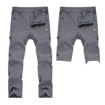 

Men Summer Quick-Drying Cargo Pants Mountain Detachable Pants Casual Jogger Breathable Waterproof Detachable Army Trousers Male