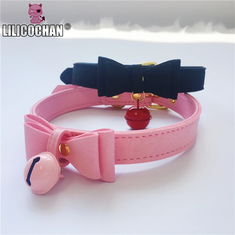 Ошейник Lilicochan из искусственной кожи с заклепками аксессуар для БДСМ бондажа