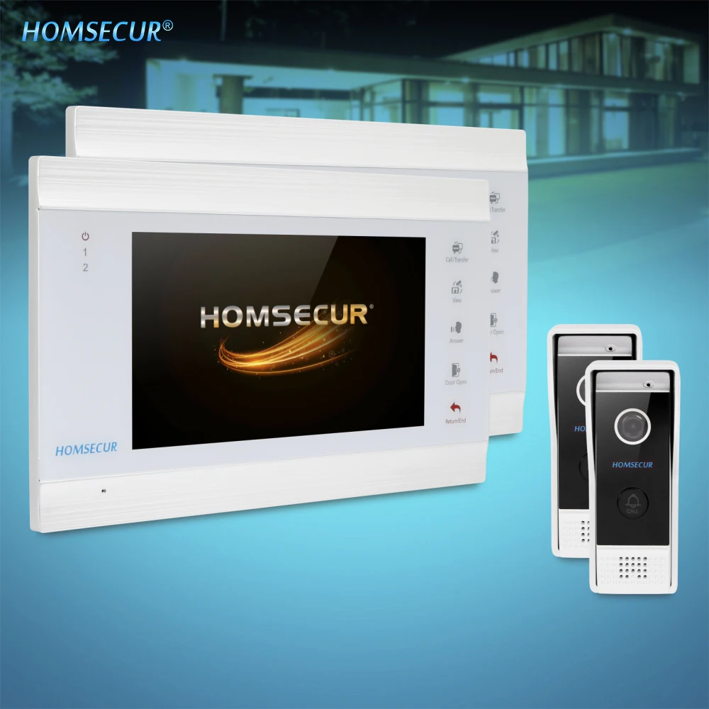

7" Wired Hands-free Video Door Entry Security Intercom with IR Night Vision (BC031HD-B +BM705HD-W)