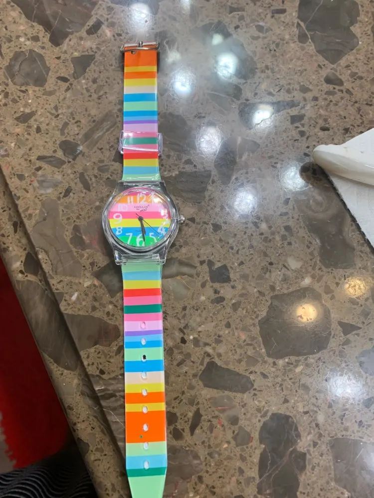 Lancardo Rainbow Quartz Luxury Girl Silicone Wrist Watch