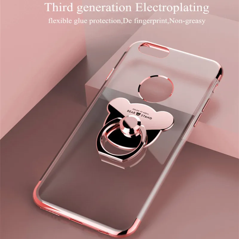 

For Xiaomi Redmi Note 7 7 Mi 9 SE Mi play Mix 3 Mi 8 Lite F1 Max 3 Redmi Note 5 6 Pro 6 6A Mi 8 Cute Bear Stand Case Coque