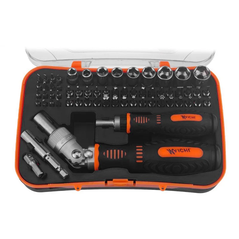 61 Sets Chrome Vanadium Steel Precision Screwdriver Socket Set