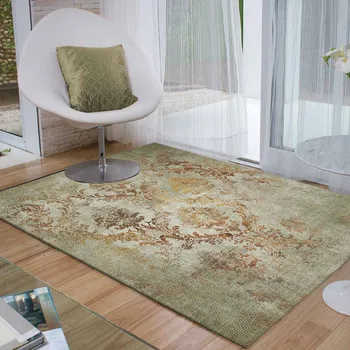 

Else Gray Green Yellow Floral Ethnic Flowers 3d Print Non Slip Microfiber Living Room Decorative Modern Washable Area Rug Mat