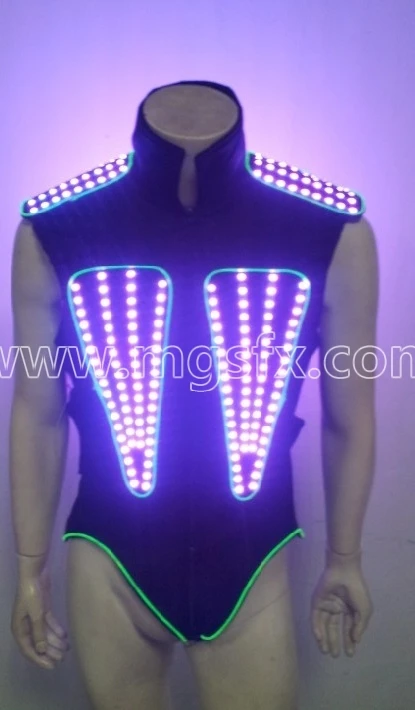 

Бесплатная доставка, светодиодная куртка RGB светильник кой/костюмы для диджея