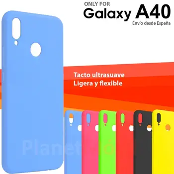 

Stand case from Liquid silicone Soft Compatible with Samsung Galaxy A40 flexible in blue pink Red WE SEND FROM SPAIN