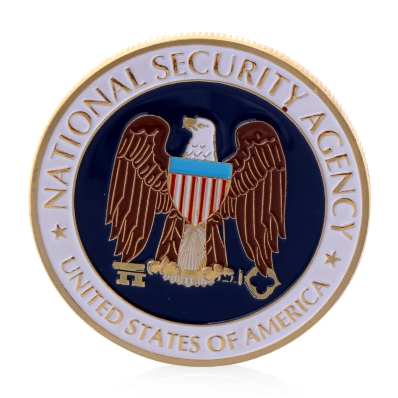 

Gold Plated National Security Agency Commemorative Challenge Coin Collection Art