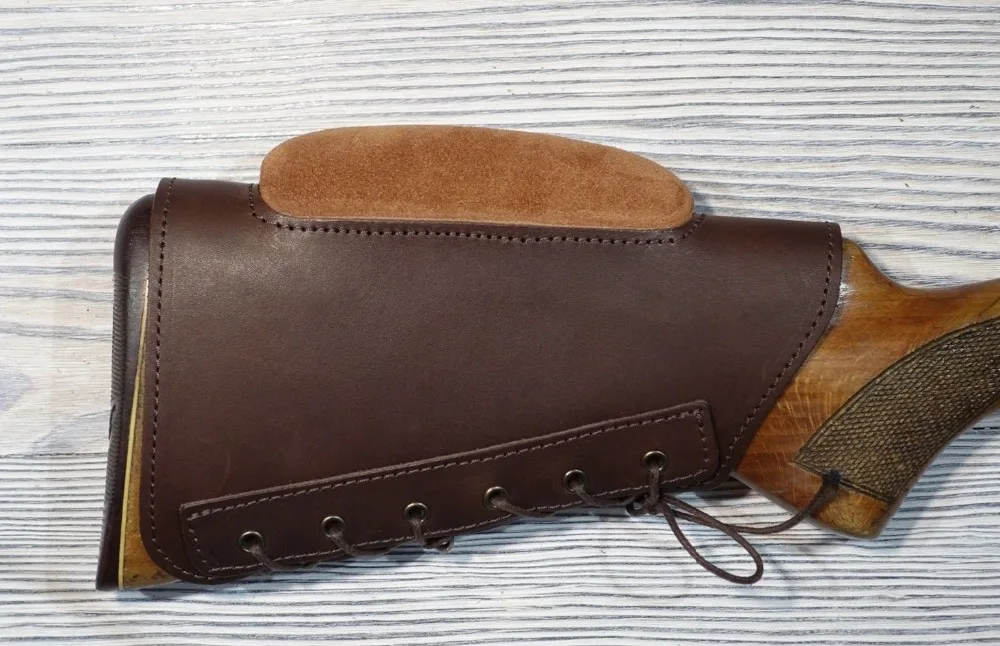 

New Real Leather Buttstock Protection Cover with Cheek Rest Padde