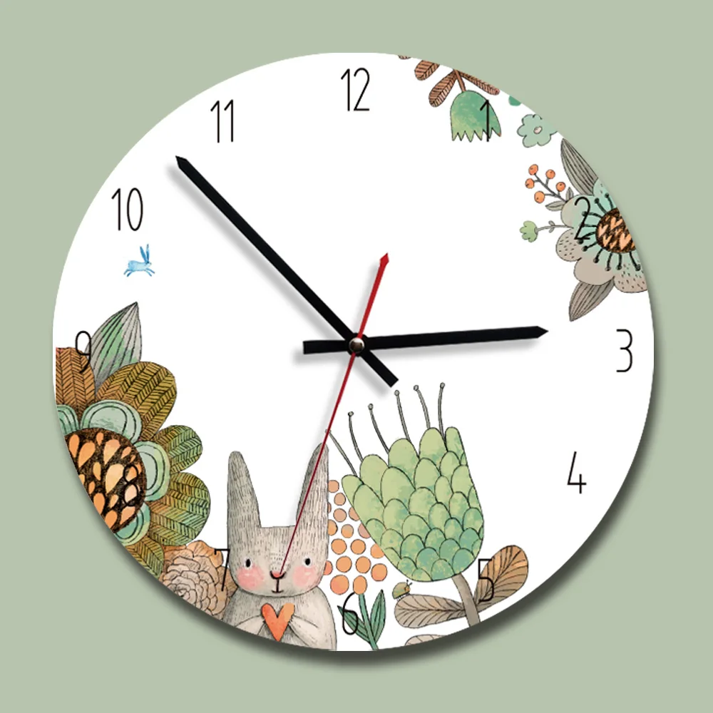 

2018 New Clock Acrylic Creative Wall Clock Modern Design Kids Bedroom Silent Quartz Reloj De Pared Decorativo Cartoon Clocks