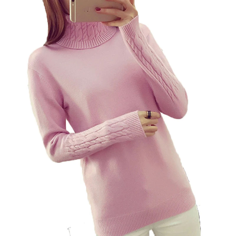 Autumn Winter New Women High Collar Pullover Sweater Loose Korean Twist Wild Thicken Female Knitted LQ101 | Женская одежда