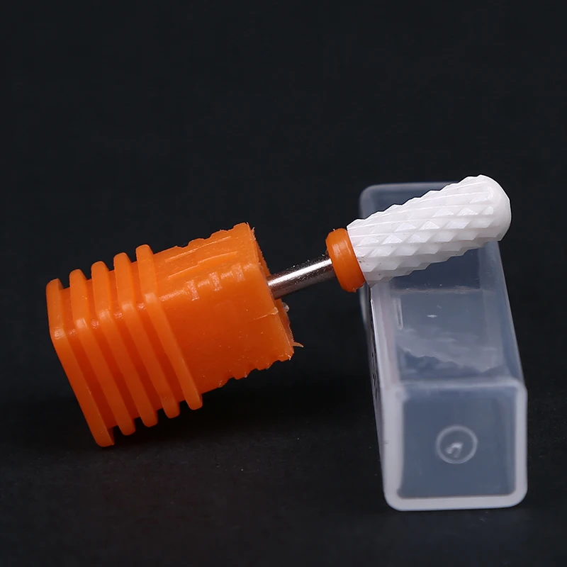 1х(керамический сверло для ногтей хвостовик педикюр роторный напильник инструмент, BT001-F S4V5) V02 керамический сверло для ногтей вращающийся заусенец фреза