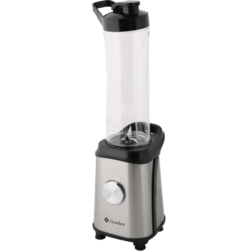 Блендер GEMLUX GL-PB-3511 (Мощность 350 Вт, объем 0.6 л, тритановый стакан с крышкой, материал корпуса - пластик и нержавеющая сталь, 4-х лопастной нож из нержавеющей стали)