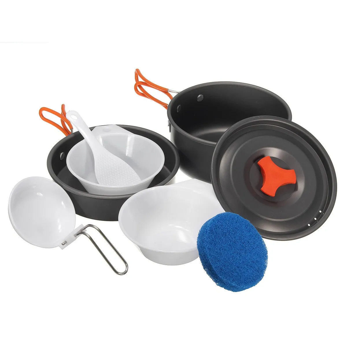 Portable 8Pcs Portable Outdoor Cooking Set Camping Hiking Cookware