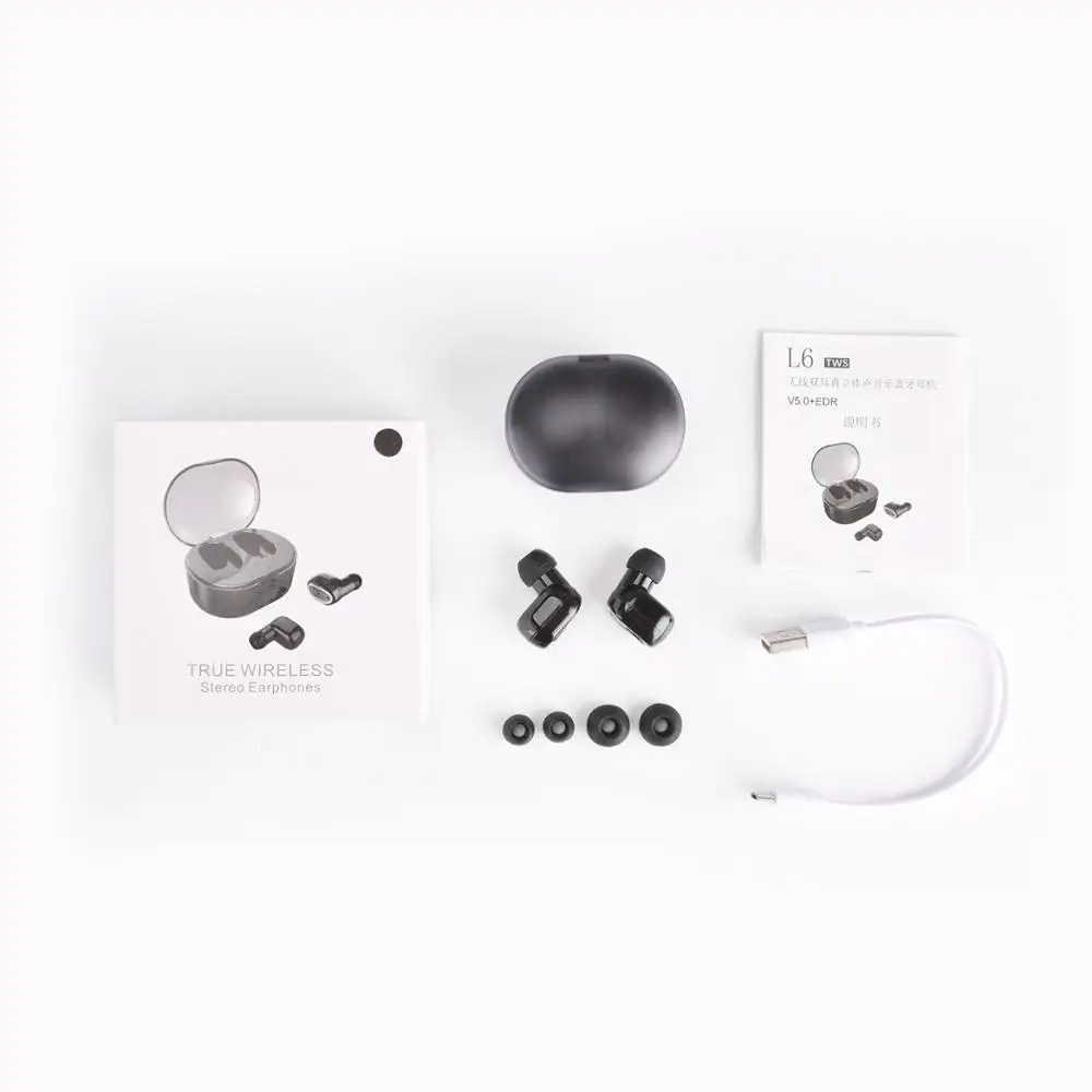 L6 TWS Truely Беспроводные Bluetooth 5 0 наушники стерео bluetooth гарнитура спортивные вкладыши