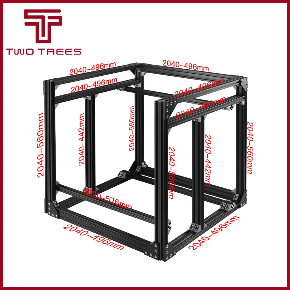 Два дерева сапфир s BLV mgn куб рамка комплект и аппаратный комплект для DIY CR10 3d принтер Z Высота 560 мм* 496 мм 2040 алюминиевый профиль