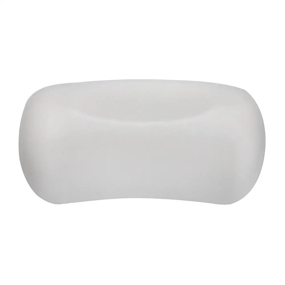 

White PU waterproof ergonomic design bath pillow 26x14cm-1