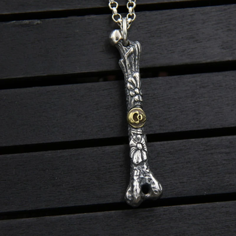 

FYLA MODE 2017 Wholesale Charms 100% Sterling Silver Pendant Bone Shaped Necklace Accessories 12MM 15.50G PBG094