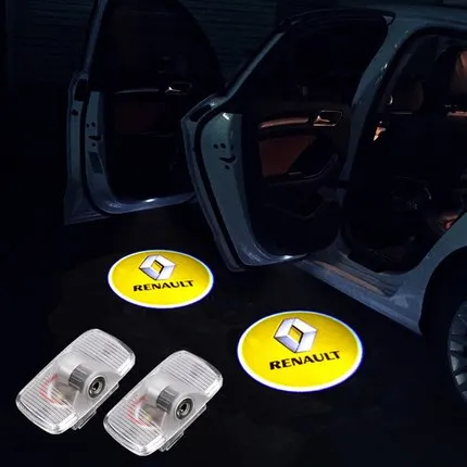 

For Renault Koleos Magane Laguna Latitude Car Door Light LED Logo Light 3D Shadow Projector Courtesy Welcome Lighting Lamp