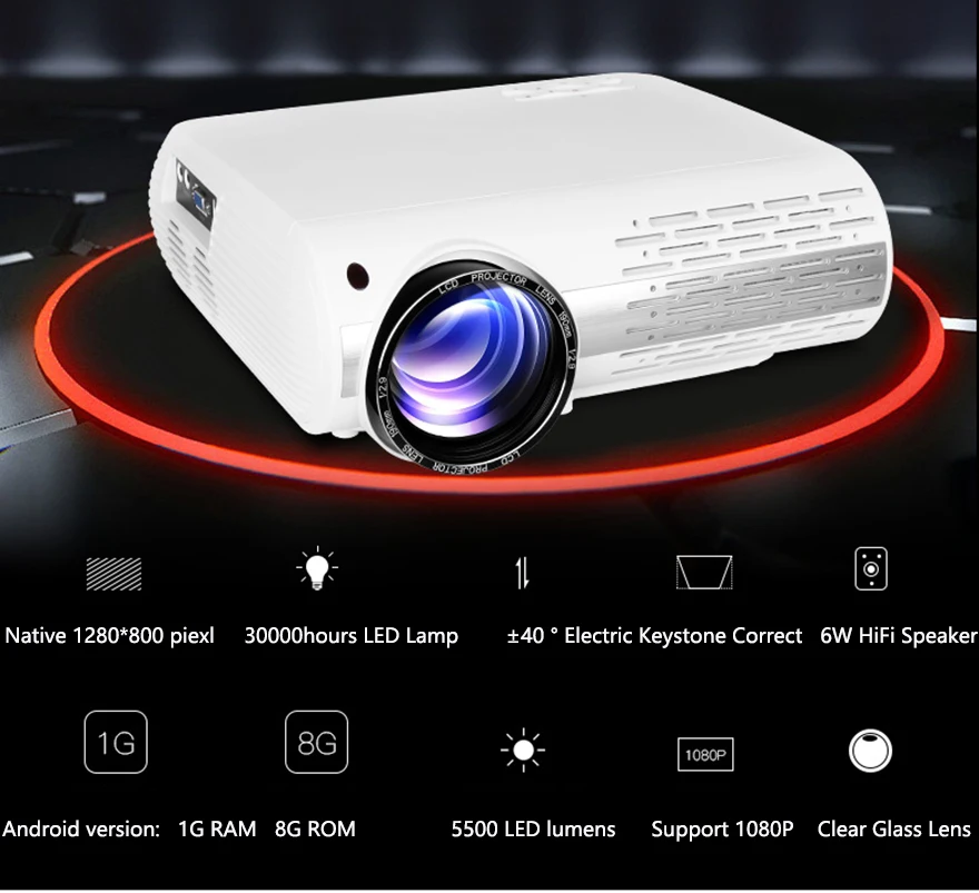 M2 Android Wifi Projector LED Home Theater Proyector (14)