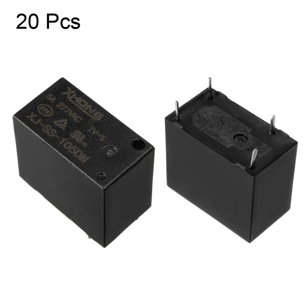 UXCELL 20 шт./лот мини электромагнитные реле DC 5/12 в катушка 4Pin PCB электромагнитное