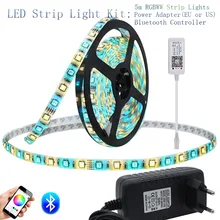 RGB Led Strip Set + Bluetooth Controller + 12V 3A Power Adapter 5m DC12V RGBW Led Strip Light RGBWW Flexible Led Ribbon Tape RGB Led Strip Set + Bluetooth Controller + 12V 3A Power Adapter 5m DC12V RGBW Led Strip Light RGBWW Flexible Led Ribbon Tape