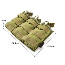 7,62 Сумка MOLLE Тройная журнальная сумка CORDURA Модульная Боевая охотничья походная тактическая походная TW-M003