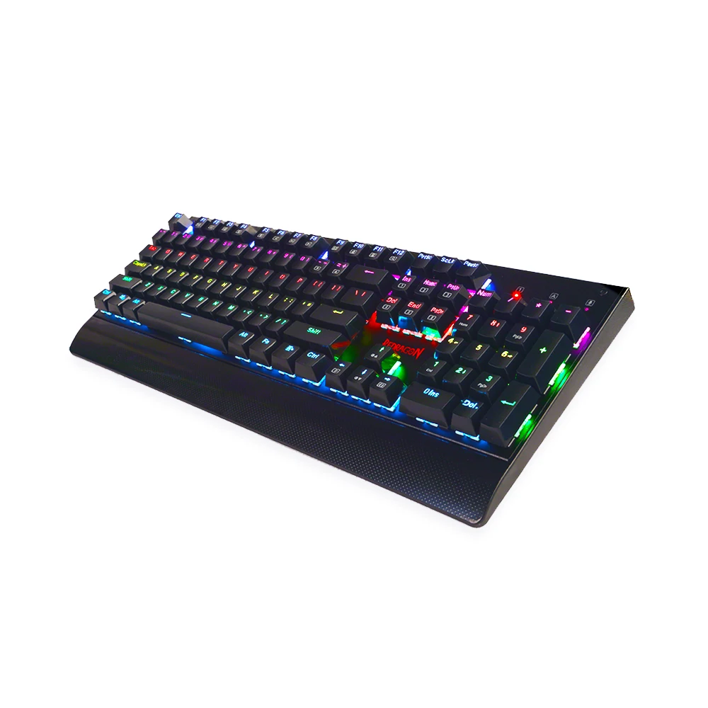 Механическая игровая клавиатура Redragon K557 KALA, синие переключатели с 104 клавишами, с защитой от привидения, USB 6, с RGB подсветкой, водонепроницаемая, полноразмерная