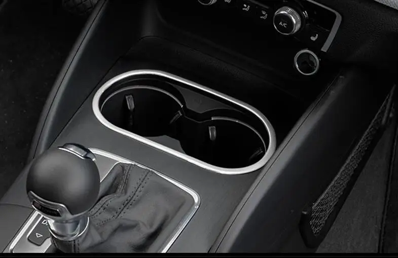 

Car Styling Interior Stainless Steel Stickers Cover Water Cup Holder Panel Decoration Trim For Audi A3 8V 2013-2017 Accessories