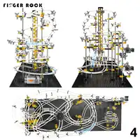 4 Level Space Rail Roller Coaster Maze Balls Track Building Blocks Toys Kids Assembly DIY Spacerail Marble Run Rollercoaster Toy