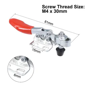 

UXCELL Toggle Clamp Horizontal Clamp Quick Release Tool 10 types Capacity Push Pull Action Hand Tool Adjustable Latch 1PCS