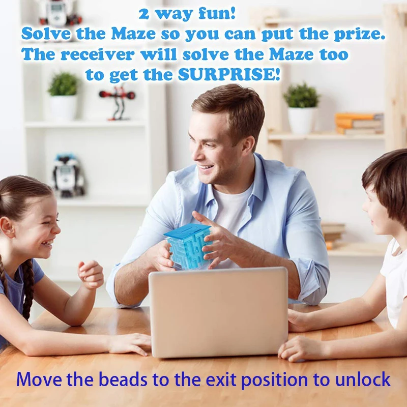

Primary Labyrinth Players 3D Maze Storage Tank Money Box Magic Cube Intelligence Toys for Children Kids and Adults Puzzle Gift