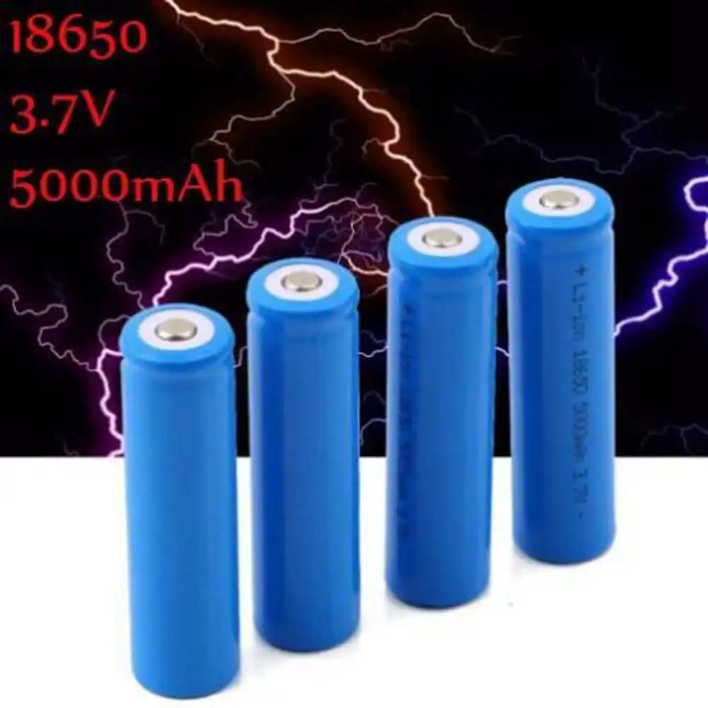 

GTF Rechargeable Battery 3.7V 18650 5000mAh Capacity Li-ion Rechargeable Battery For Flashlight Torch Yellow Shell Battery Gift