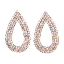 lureme Women’s Fashion Luxury Wedding Jewelry Gold/Silver Plated Teardrop Pave Crystal Earring (er005268)