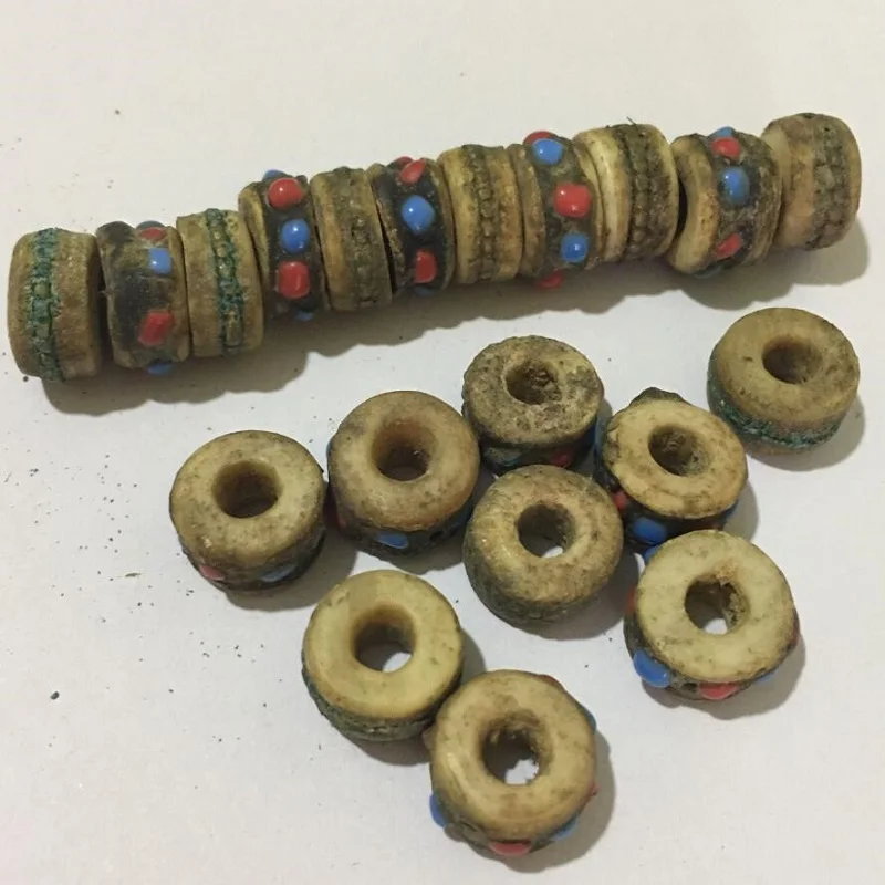 

IB2803 Fine Quality Tibet beads Oiled Dark Brown Yak bone Rosary 14mm Tibetan Antiqued ox bone Prayer beads Malas Beads